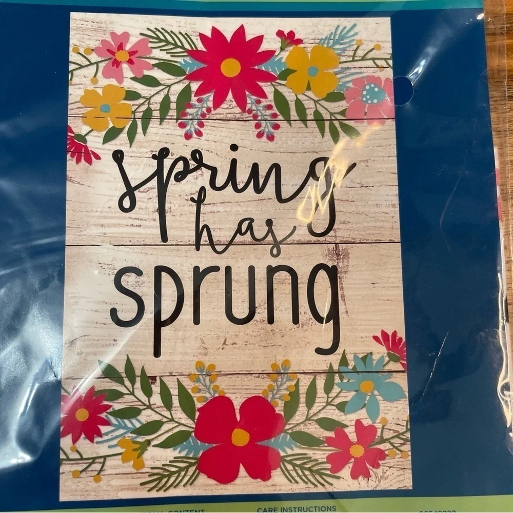 WinCraft Garden Flag Bundle Welcome, Spring Has Sprung 12x18in Floral Polyester‎